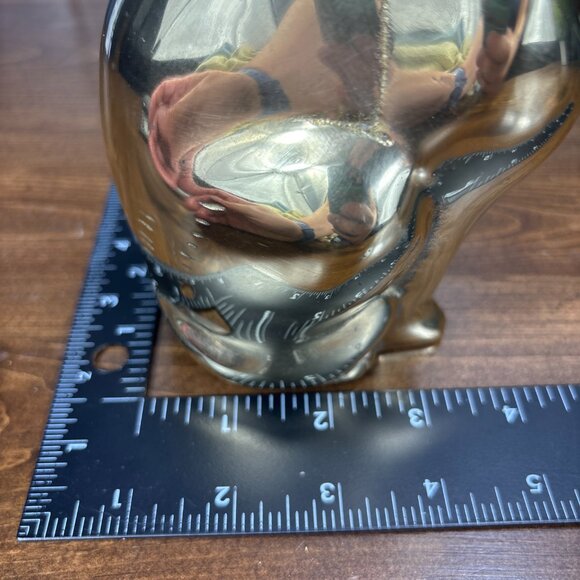 Vintage Brass Cat Figurine MCM Style Feline Sculpture Home Decor for Cat Lover - Picture 15 of 16
